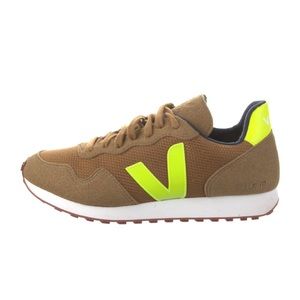 •   Veja Low Top Athletic Sneakers
•   Brown/Neon Green